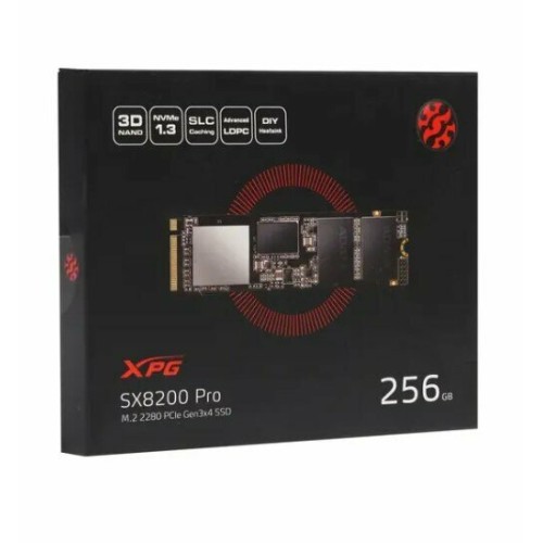Твердотельный диск 256GB ADATA XPG SX8200 Pro, M.2 2280, PCI-E 3x4, [R/W - 3350/1150 MB/s] 3D-NAND TLC